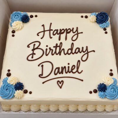 8" Square Iced Cake