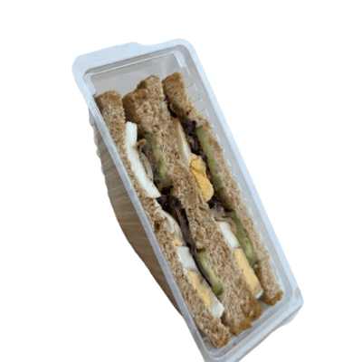 Egg & Fried Aubergine Sandwich