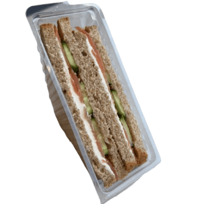 Smoked Salmon, Cream Cheese & Cucumber Sandwich
