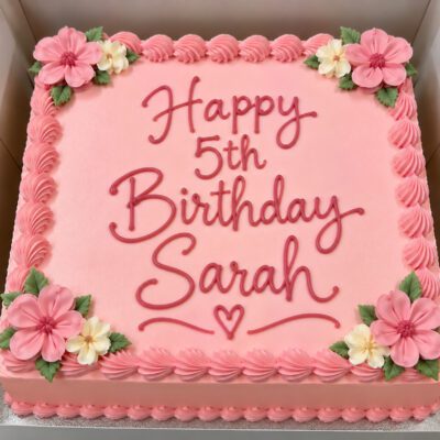 14" Square Iced Cake